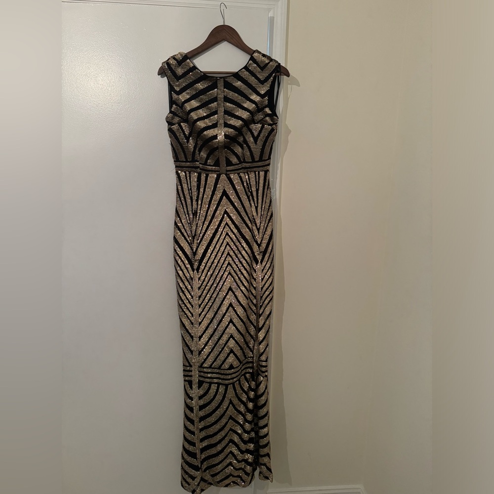 Black and gold black tie fancy dress